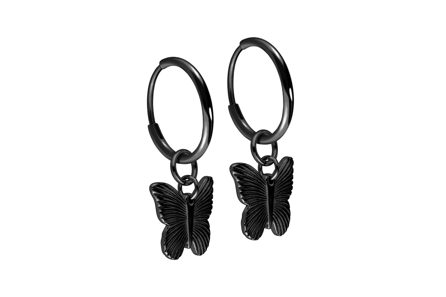 Titan Ohrclicker Creolen SCHMETTERLING von Piercingline